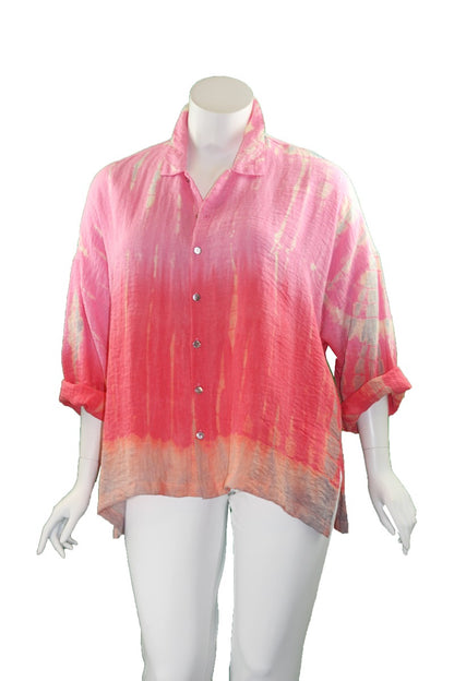 Gerties Plus Size Pink Hand Dye Big Shirt 11202066