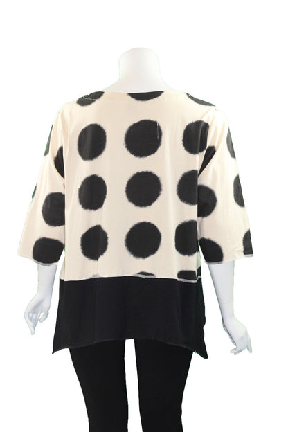 Cupcake Cream/Black Dot Pullover Shirt FA18-7208-C