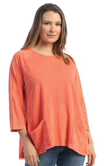 Jess & Jane Plus Size WMLN Cotton Pocket Tunic M12X