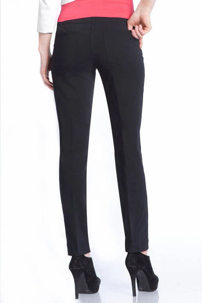 Multiples Plus Size Black Wide Band Pull On Ankle Pant M2623PA