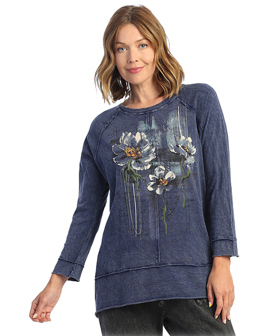 Jess & Jane Plus Size Denim Poetry Cotton Tunic M63-1635X