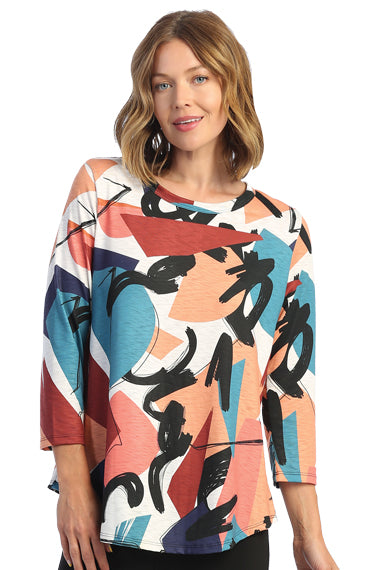 Jess & Jane Plus Size Multi Sydney Tunic PS1-1619X