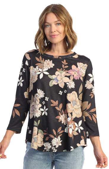 Jess & Jane Plus Size Multi Peony Tunic PS1-1645X