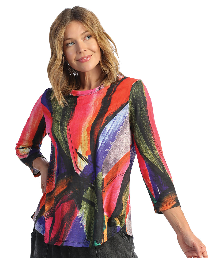 Jess & Jane Plus Size Multi Vera Tunic PS1-1656X