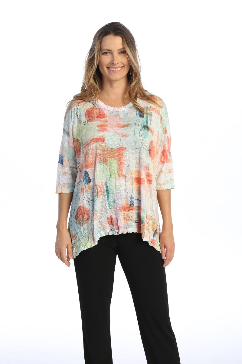 Jess & Jane Plus Size Vienna Crushed Top SB2-1567X