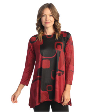 Jess & Jane Plus Size Red Casitas Tunic SK6-1777X