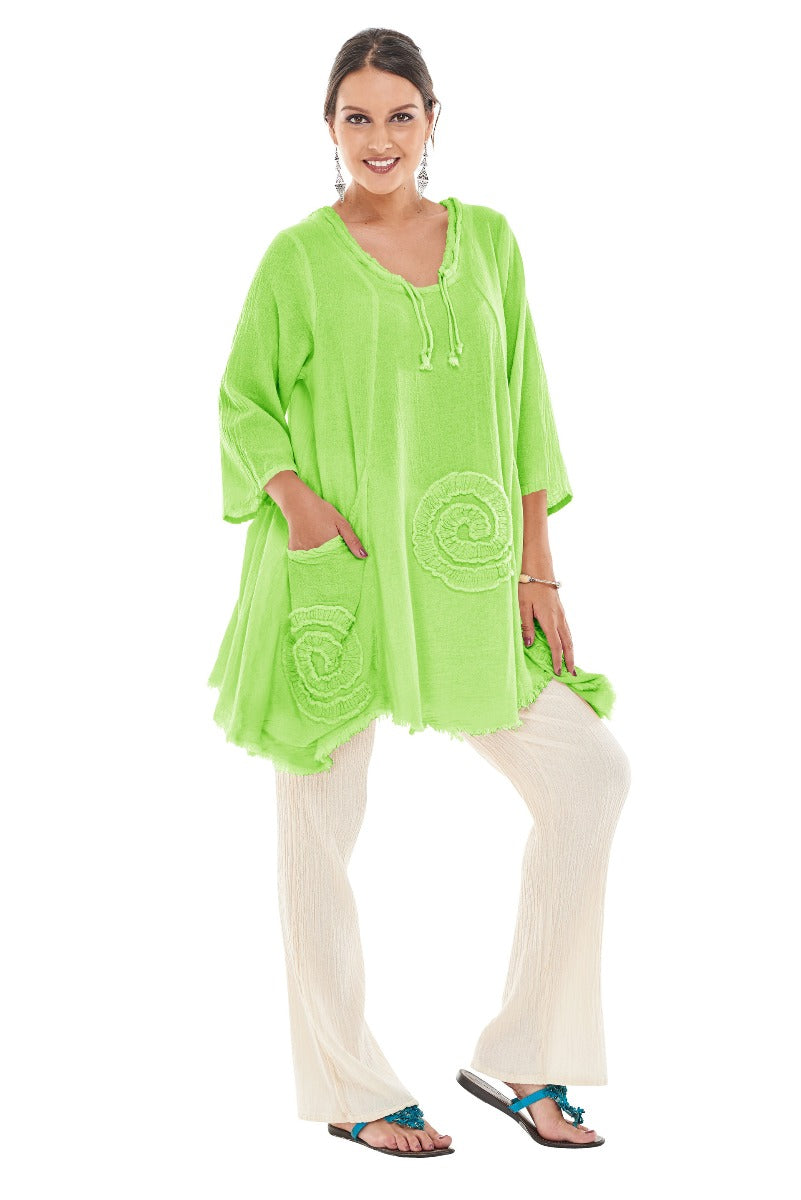Oh My Gauze Pear Circle Pullover Tunic